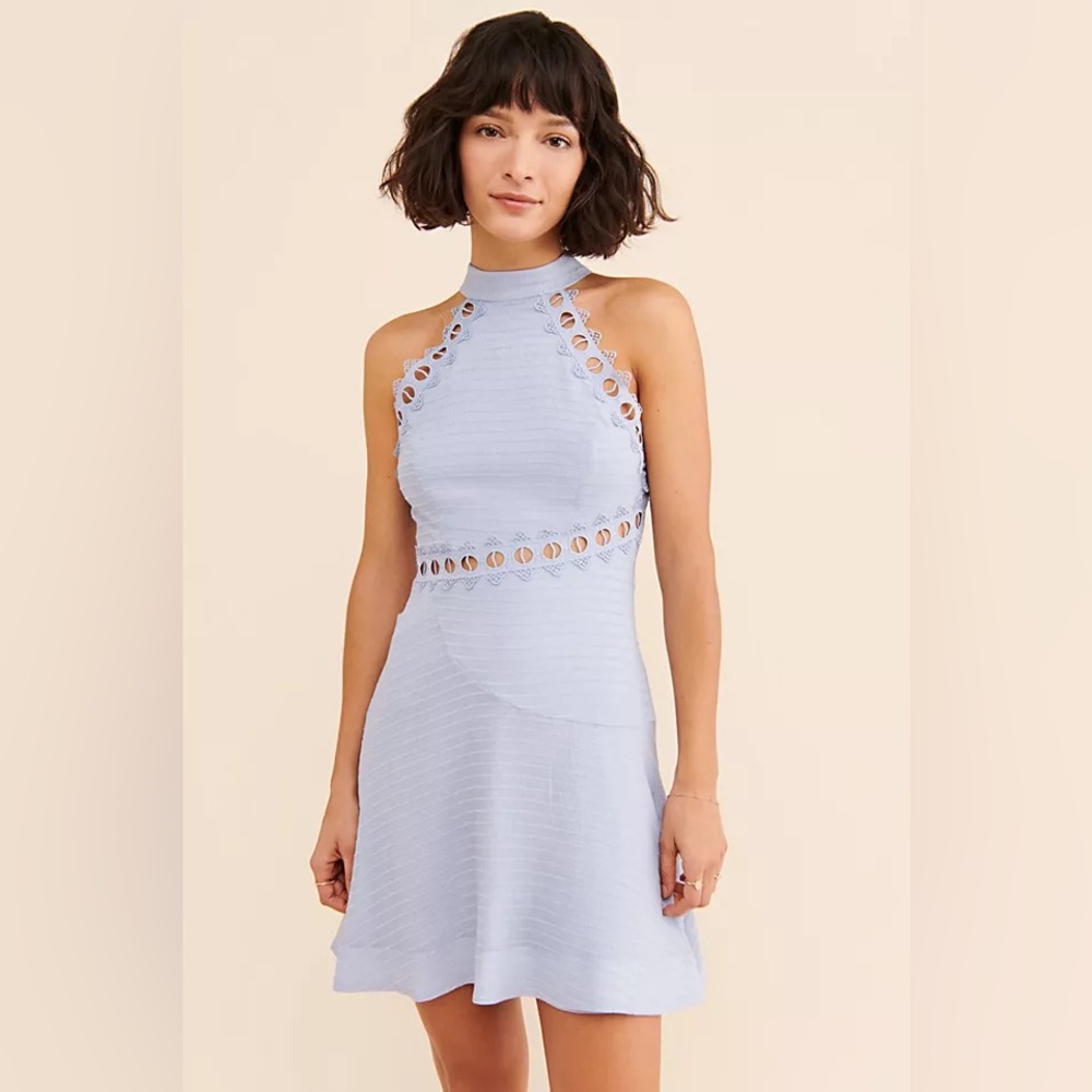 Keepsake the Label New Look Mini Dress in Light Periwinkle